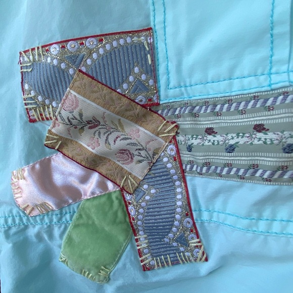 NWOT Miss Me Mint Patched Crop Pants - Picture 8 of 16